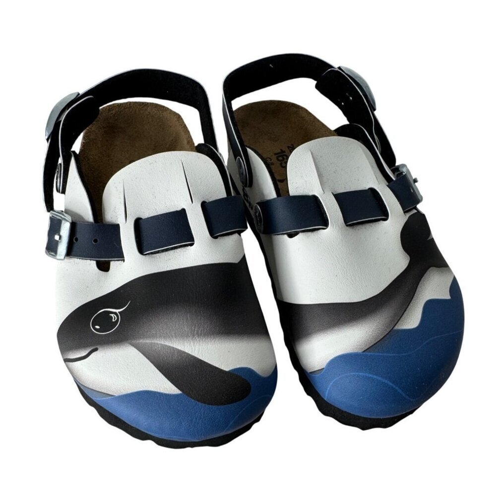 Birkenstock Birki's Child Kay Harbor Whale White Birko Flor Mules EU 26 C 8